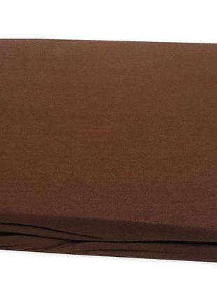 Простынь трикотажная на резинке 180х200 zastelli коричневый