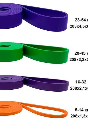 Резиновые петли экспандеры для тренировок 4 шт. "pro loop bands" newt ne-set-452