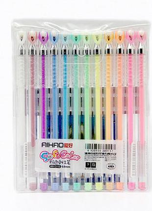 Набор гелевых ручек aihao 8913-12 "soft color" (12 цв.)
