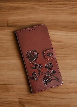 Чехол книжка с 3d узором на samsung а53 5g чохол книжка жіночий на самсунг а53(a536) коричневый