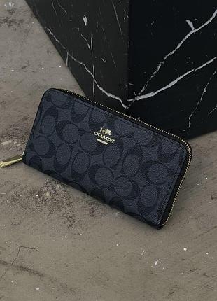 Кожаный портмоне для женщины coach брендовый кошелек для девушки коуч женский бумажник