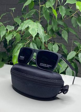 Антибликовые мужские солнцезащитные очки porsche черные/коричневые полароид polarized водительские с поляризац
