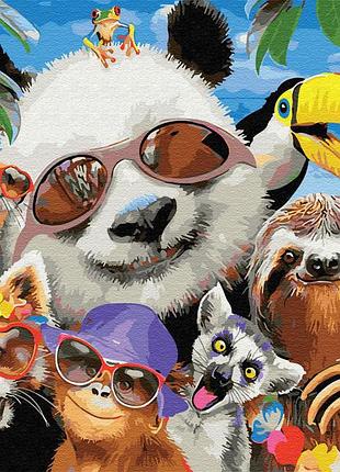 Картина по номерам тропические животные 40 х 50 brushme gx31017