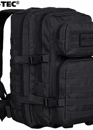 Рюкзак військовий mil-tec assault sm чорний 20-40 л чорний
