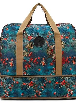Женская дорожная сумка с принтом 56 литров