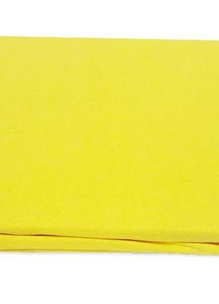 Простынь трикотажная на резинке 180х200 zastelli желтый