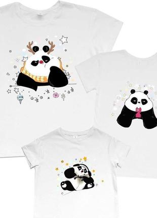 Фп006511	футболки фэмили лук family look для всей семьи "панды: новый год" push it