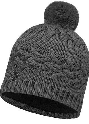 Шапка buff knitted & polar hat savva весна/осень, темно-серый
