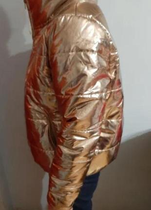 Куртка нова золотиста демісезонна розмір м (750)5 фото