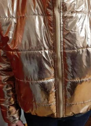 Куртка нова золотиста демісезонна розмір м (750)9 фото