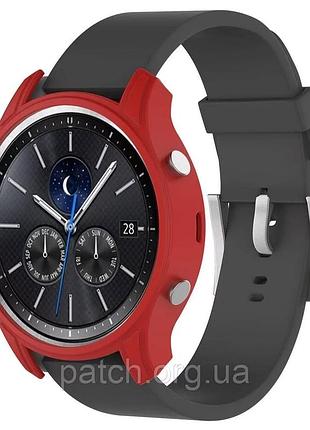 Защитный силиконовый чехол для смарт-часов samsung s3 classic sm-r770 красный