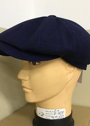 Кепка шерстяная мужская восьмиклинка хулиганка костюмная ткань 18/5 тёплая comfort heads осень зима флис уши 59см.