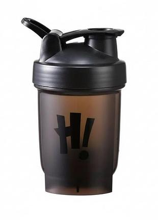 Черный шейкер н! с шариком 700 мл для фитнеса и диетического питания