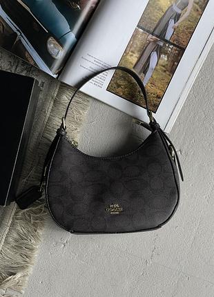 Сумка багет coach kleo коричневий