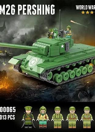Конструктор американский танк м26 першинг pershing вторая мировая война 6 мини фигурок в коробке 1013 деталей