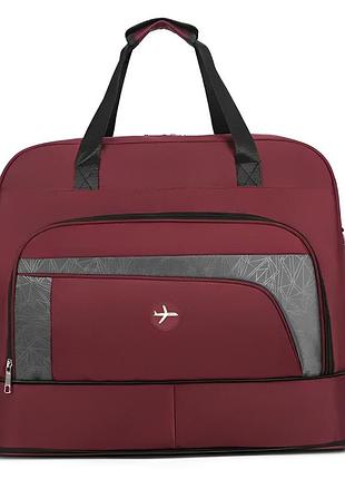Женская дорожная сумка бордовая 66 литров