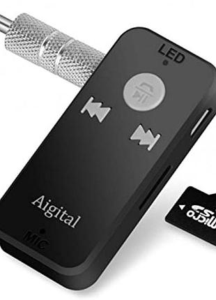 Автомобильный беспроводной адаптер aux aigital, bluetooth приемник, аудио ресивер, 3.5 мм