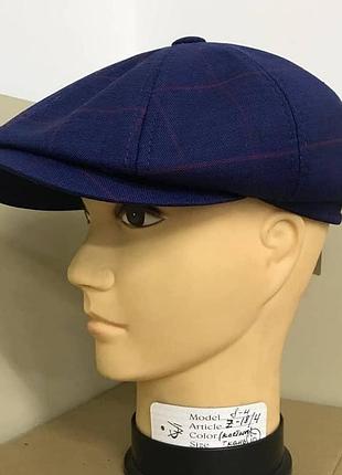 Кепка шерстяная мужская восьмиклинка хулиганка костюмная ткань 18/4 тёплая comfort heads осень зима флис уши 59см.