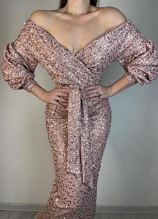 Распродажа cукня boohoo misspap меди сияющая