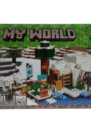 Конструктор bela my world снежный биом