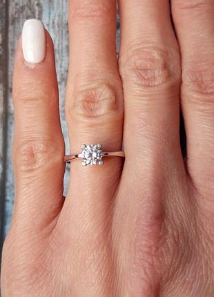 Кільце срібне з одним каменем на пропозицію 17