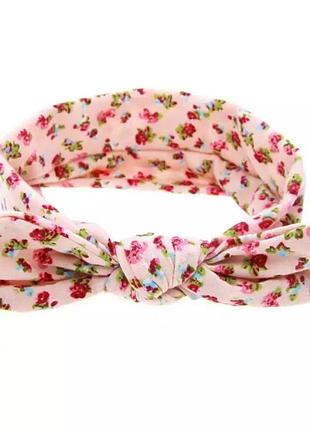 Повязка на голову для девочки солоха цветок розовая