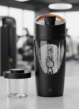 Электрический шейкер 700 мл для коктейлей и смузи черный