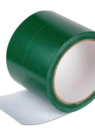 Водонепроникна клейка стрічка для ремонту палаток, тенту , бризента зелена 8 см на 4 м