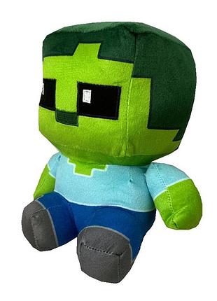 Мягкая игрушка зомби майнкрафт 22 см