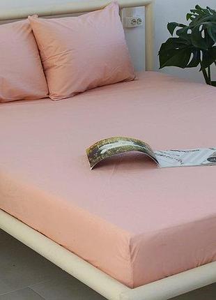 Простирадло на резинці 180х200х20 ранфорс тм tag pale blush