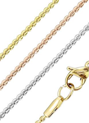 Цепочка из из нержавеющей стали с застежкой-карабином rose gold