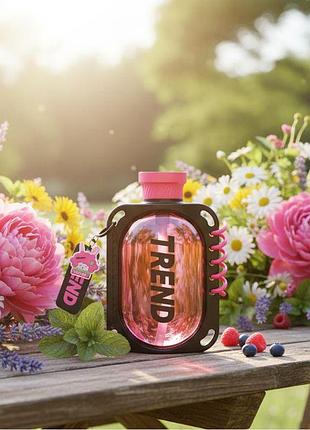 Красная бутылка для воды trend 780 мл с ремешком и антискользящим покрытием