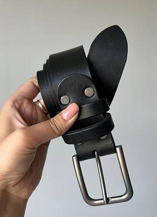 Мужской ремень ручной работы, кожаный черный пояс, ремень из натуральной кожи с тиснением