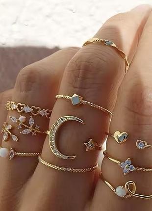 Набор колец для фото ногтей 10шт