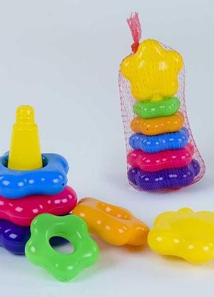 Игрушка пирамида "ромашка №1" 019/4 (24) "bamsic"