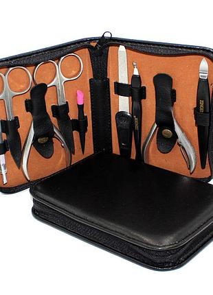 Набір манікюрних інструментів zinger classic ms-22405 9 інструментів гаманець на блискавці