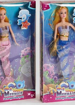 Кукла hj 359 (72/2) "русалка", 2 цвета, подсветка, мелодия, в коробке