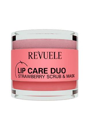 Revuele маска та скраб для губ полуничний смак, 5 г + 3,5 г