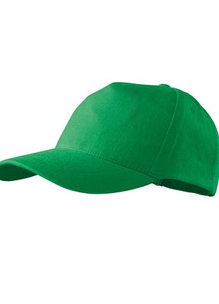 Кепка з козирком malfini 5p, бейсболка чоловіча або жіноча, п'ятиклинка, зелена