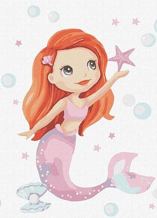 Картина за номерами "руда русалочка" ідейка розмір 30*30