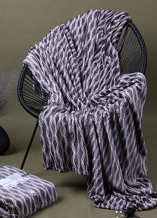 Плед мягкий двусторонний 180*205 см grey rhombus / серый ромб