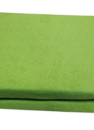 Простынь махровая на резинке 180х200см zastelli зеленый
