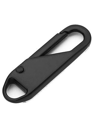 Пулер для блискавки собачка язичок пластиковий чорний