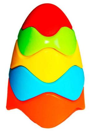 Игрушка пирамида "волна 2" 1805 (15) "bamsic"