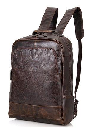 Мужской кожаный рюкзак для ежедневного использования john mcdee 7347c