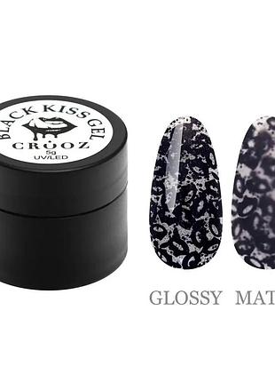 Гель для дизайну crooz kiss gel red, 5 мл чорний