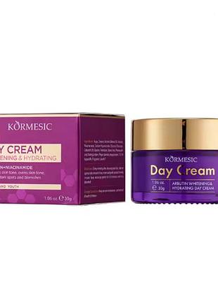 Опт 8 шт. дневной питательный крем для лица kormesic с арбутином и ниацинамидом, устраняет мелкие морщинки, выравнивает тон кожи, 30g