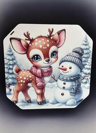 Подарункова коробка квадратна (хдф) 19x19x10 см. №26