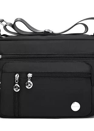 Женская черная сумка кросс боди на плечо