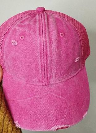 Кепка рожева варена вінтаж унісекс уцінка!!!
